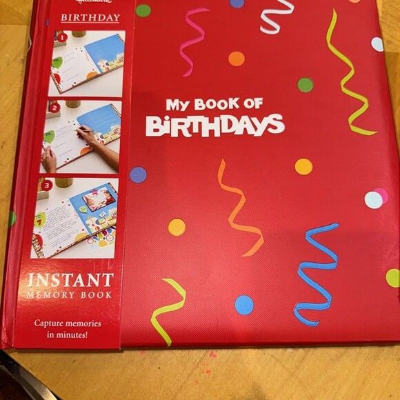 Hallmark Other - Hallmark My Book Of Birthdays Instant Memory Book Red/Stickers‎